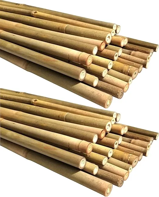Natural Bamboo Poles, Eco-Friendly Plant Support Garden Stakes 2ft Long (50-Count)
