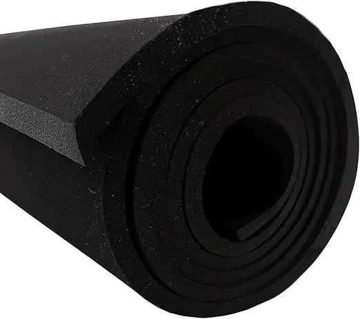 Dualplex Neoprene Sponge Foam Rubber Sheet Roll, 12X54 inches X 1/4" Thick, Cosplay Padding, DIY Project Sheet - Easy Cut Non-Adhesive Multi-Function Soundproof Foam Sheet
