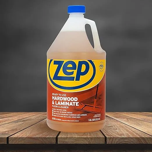 Zep Hardwood & Laminate Floor Cleaner, Brown, 128 fl oz (Pack of 4) (ZUHLF128CT)