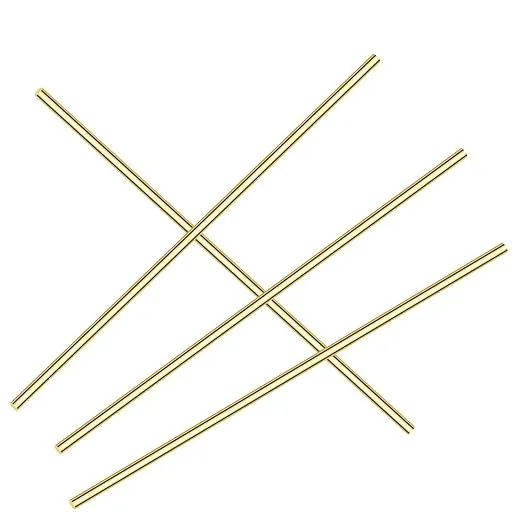 Brass Solid Round Rod Lathe Bar Stock, 1/8 inch in Diameter, 12 inches in Length (4 Pieces)