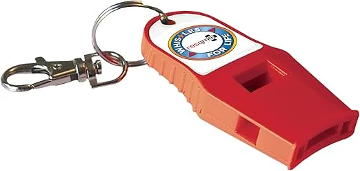 Whistle for Life by resqme in Red, Loud and Powerful Rescue Survival and Safety, Made in USA, 120 Decibels Emergency Whistle, for Outdoors, Camping, Hiking, Running, Boating, Hunting, Self Defense
