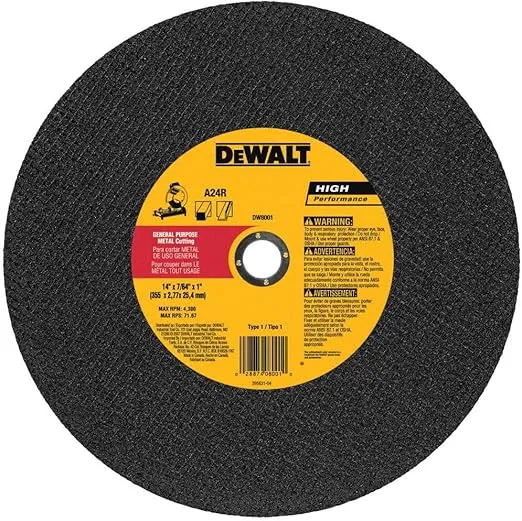 DEWALT 14" Chop Saw Blade, Metal Cut-Off Wheel (DW8001)