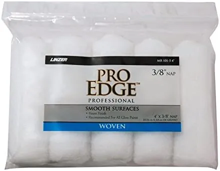 Linzer Pro Edge 3/8 in. x 4 in. W Mini Paint Roller Cover For Smooth Surfaces 5 pk
