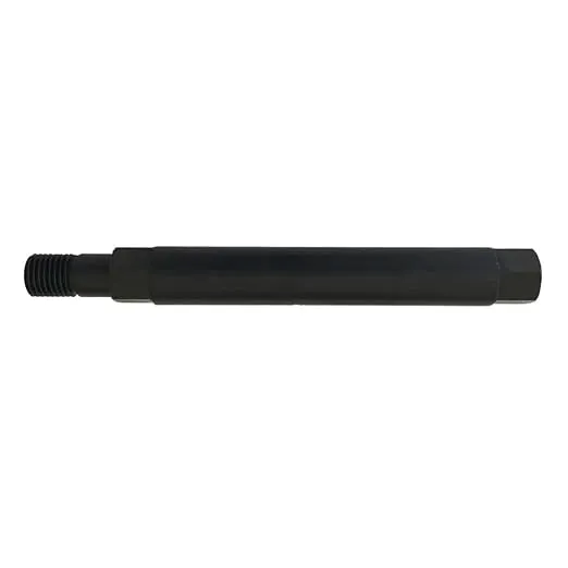12" Extension Adapter for Core Drill Bits, 1-1/4"-7 Male to 1-1/4"-7 Female. Heat-treated steel with high strength for longer durability.