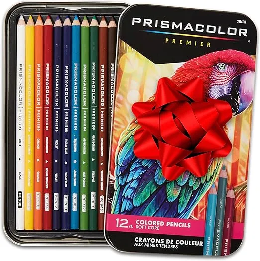 Prismacolor Premier Colored Pencils, Soft Core, Adult Coloring, 12 Pack