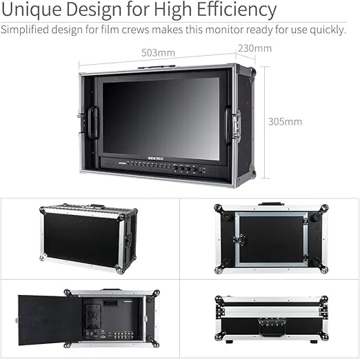 SEETEC P173-9HSD-CO 17.3 Inch Carry on Broadcast Production Director Monitor with 3G-SDI HDMI YPbPr Input and Output Aluminum Design Full HD 1920×1080