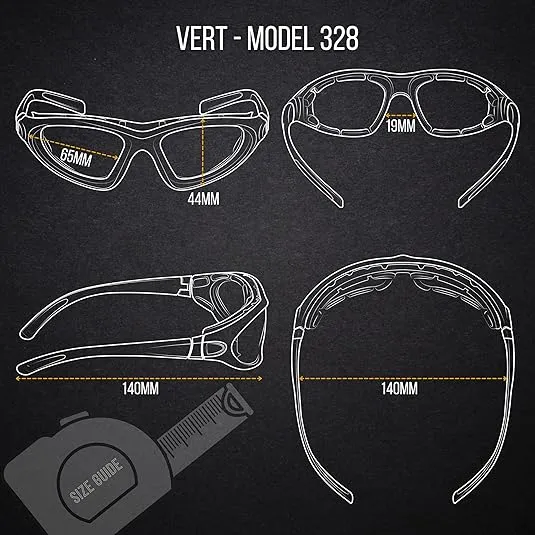 WYND Blocker Vert Motorcycle & Boating Sports Wrap Around Polarized Sunglasses