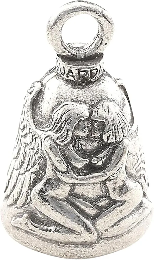 Guardian Bell Angel Love Good Luck Bell w/Keyring & Black Velvet Gift Bag | Motorcycle Bell | Lead-Free Pewter | Good Luck Gift to Friends & Family | Bike Bell | Made in USA