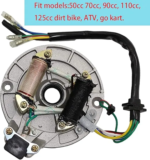 Magneto stator ignition coil,compatible for 70cc 90cc 110cc 125cc Taotao Kazuma SSR Baja ATV Quad Dirt Kick Bike 4 Wheeler