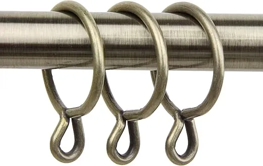 Rod Desyne 1-3/8 inch Curtain Rings, Antique Brass