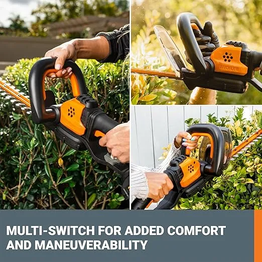 WORX WG261 20V Power Share 22" Cordless Hedge Trimmer (Battery & Charger Included)