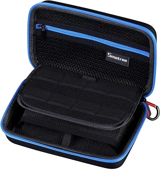 Smatree Hard Shell Carrying Case for Nintendo New 3DS XL/ New 2DS XL,Travel Storage Case for New Nintendo 3DS/New 2DS Console & Charger - Black/Blue