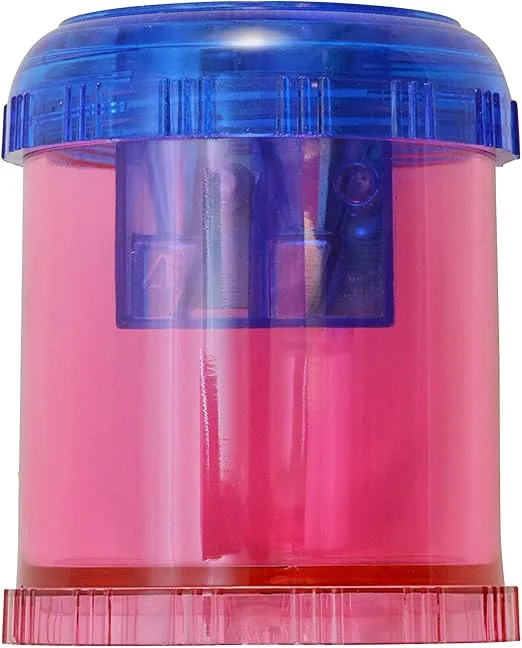 Westcott Plastic Manual Pencil and Crayon Sharpener, Assorted Colors (12202), single