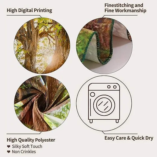 ENJOHOS Forest Tapestry Nature Tree Tapestries, Extra Large Oversized Tapestry Wall Hanging, Tapestry for Bedroom Living Room Backdrop, Indoor Outdoor Decoration Home Decor(90" L x 71" W,Dark Green)