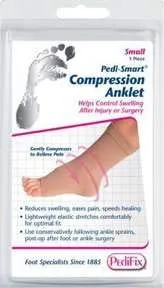 PEDIFIX Pedi-Smart Compression Foot Anklet Pain Swelling Relief Sock Beige P6020 (Small)