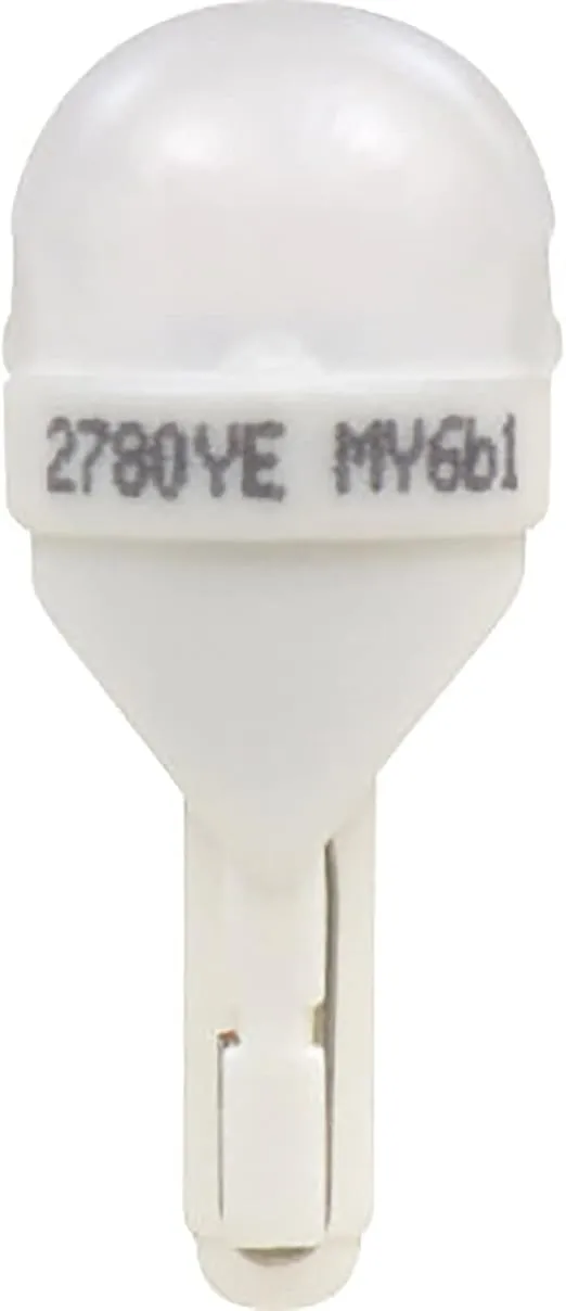 SYLVANIA - 2827 T10 W5W LED Amber Mini Bulb - Bright LED Bulb, Ideal for Roof Marker, Side Marker and More. (Contains 1 Bulb)