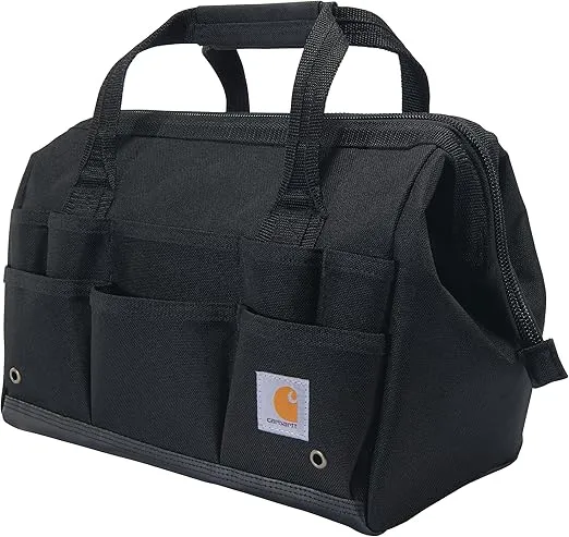 Carhartt Onsite Tool Bag, Durable Water-Resistant, Tool Storage Bag, Heavyweight, 14-Inch 26 Pocket, Black