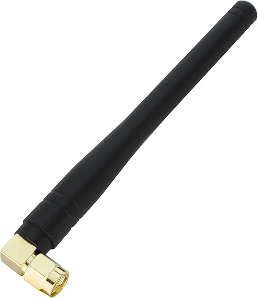 GSM Omni Directional Thumb Antenna with SMA Male L-Type Connector – CDMA and WCDMA, 2.5 dBi Gain and 850-2100 MHz (1 Unit)