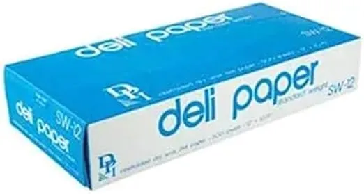 Durable Packaging 12" X 10 3/4" Interfolded Wrap Deli Paper Sheets, 500 Wax Paper Sheets