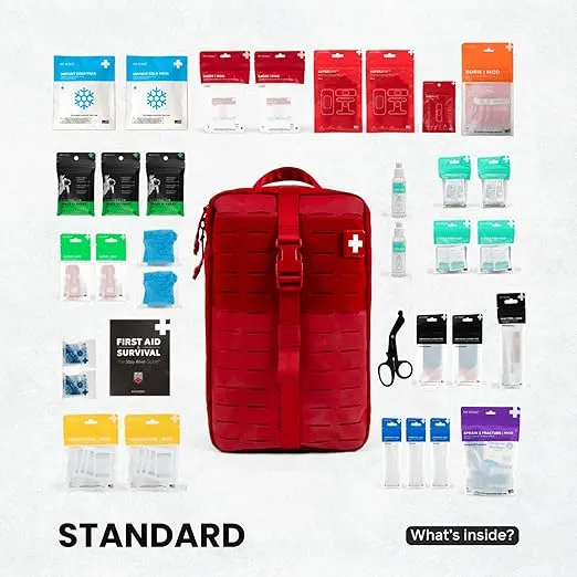 My Medic MYFAK Large Standard - HSA FSA Approved - Ifak First Aid Kit - Comprehensive 150 Item Medical Kit - Boat or Car First Aid Kit - Red