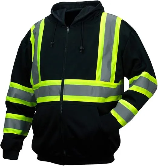 Pyramex Safety RSZH34 Series Enhanced Visibility Black Sweatshirt