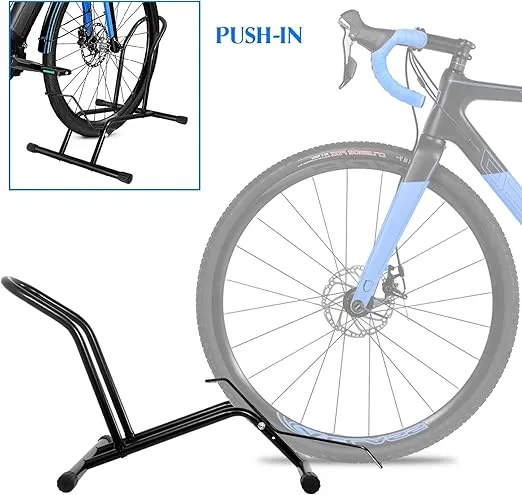 Begona Bike Floor Stand, Freestanding Bicycle Floor Parking Rack Stand, Portable for Garage and Apartment Bike Storage Rack, Fit for 16”-29” Road/Mountain Bikes
