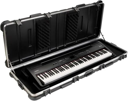 SKB ATA 88-Note Keyboard Case with Wheels, TSA Locking, Trigger Latch