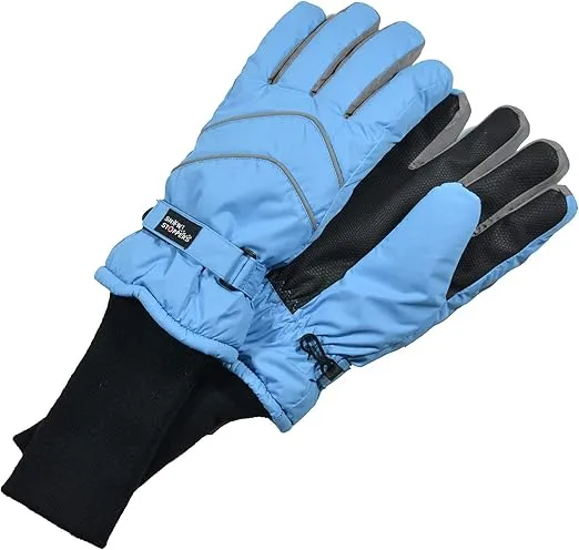 SnowStoppers Kid's Waterproof Long Cuff Winter Gloves