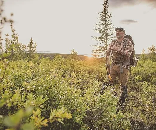 Alaska Guide Creations Denali ROK7 X56 Series HBS | Binoculars and Rangefinders Field Case Bag | Binocular Harness for Comfort and Quick Access (Realtree Excape)