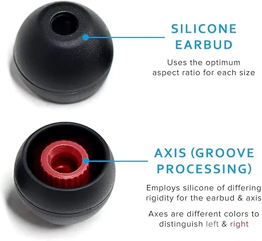 Final Audio Black+Black/Red Silicone Type E Eartips kit with Case and Nozzle Adaptor Compatible With 1More, AKG, Audio-Technica, Beats by Dre, Campfire Audio, Empire Ears, Shure, Sony, Westone (Multi)
