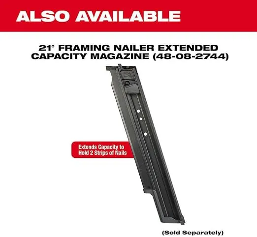 For Milwaukee 2744-21 M18 FUEL 18V 21 Degree Framing Nailer 5.0 Ah Kit