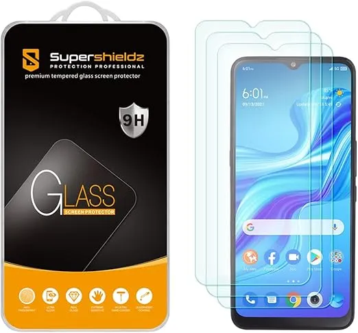 Supershieldz (3 Pack) Designed for TCL 4X 5G / TCL 20 A 5G / TCL 20A 5G Tempered Glass Screen Protector, Anti Scratch, Bubble Free