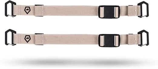 WANDRD Premium Accessory Straps: Durable 1" Backpack Straps with Secure Magnetic Buckle, Custom Metal Gatekeepers & Reflective Logo – Perfect for Securing Gear to Any Backpack (2-Pack)