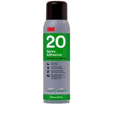 3M™ Heavy Duty 20 Spray Adhesive, Clear, Net Weight 13.8 oz
