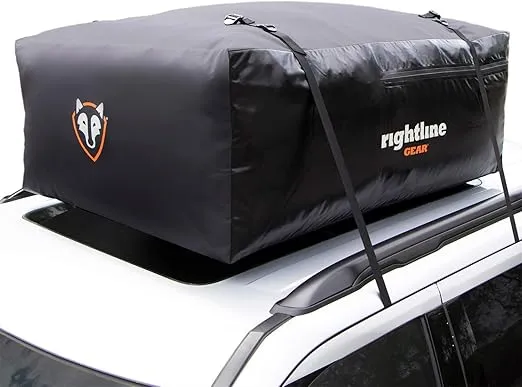 Rightline Gear Sport 3 Waterproof Rooftop Cargo Carrier for Top of Vehicle, Attaches With or Without Roof Rack, 18 Cubic Feet, Black