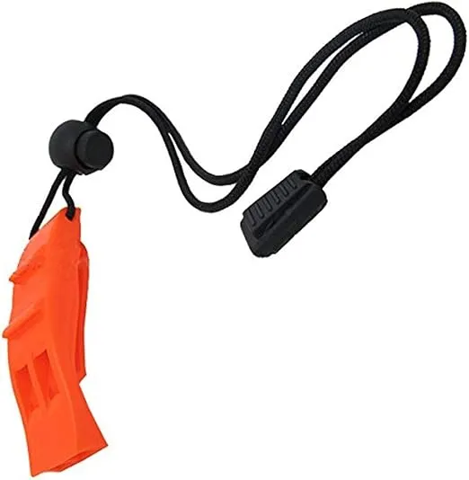 Scuba Choice Scuba Diving Dive Orange Safety Dolphin Shape Whistle Loudest with Lanyard and Clip
