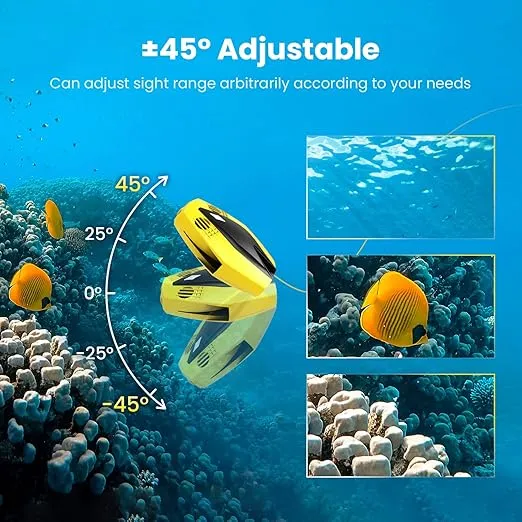 Chasing Dory Underwater Camera, 1080p Full Hd Underwater Photography, Real-time Observation, App and Bluetooth Remote Control, One Click Sharing for Diving, Fishing, Underwater Photography
