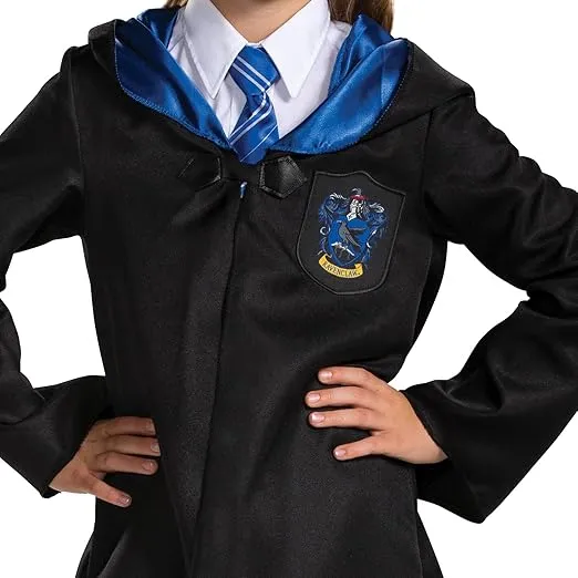 Harry Potter Robe, Official Hogwarts Wizarding World Costume Robes, Classic Kids Size Dress Up Accessory