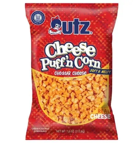 Generic Cheddar Cheese Puff'n Corn, 7.5 oz Bag
