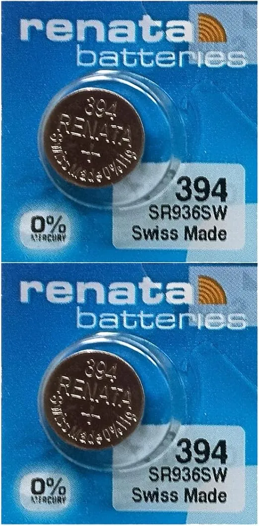 Renata 394 SR936SW Batteries - 1.55V Silver Oxide 394 Watch Battery (2 Count)