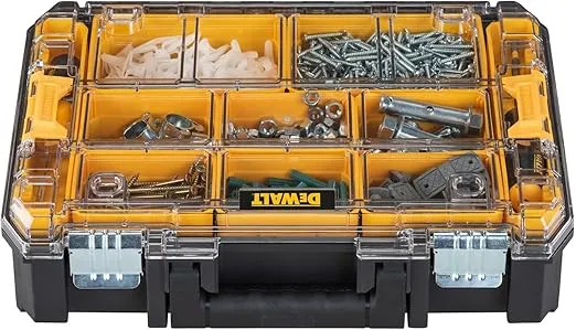DEWALT TSTAK Tool Organizer, Small Parts Tool Box with Removable Compartments (DWST17805)
