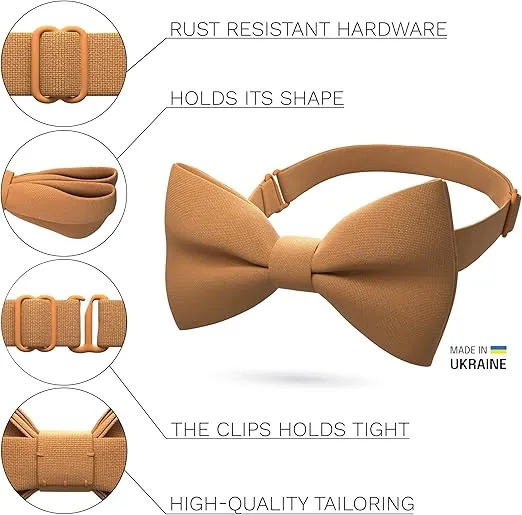 Bow Tie House TM, Mens Bow Ties for any Age Pre-tied Men Bowtie clip on Design for Adults