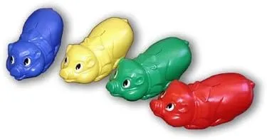 11" Giant New Plastic Piggy Banks Saving Money the Fun Way! Tuff Pigs Large Big Jumbo Size, Colors May Vary