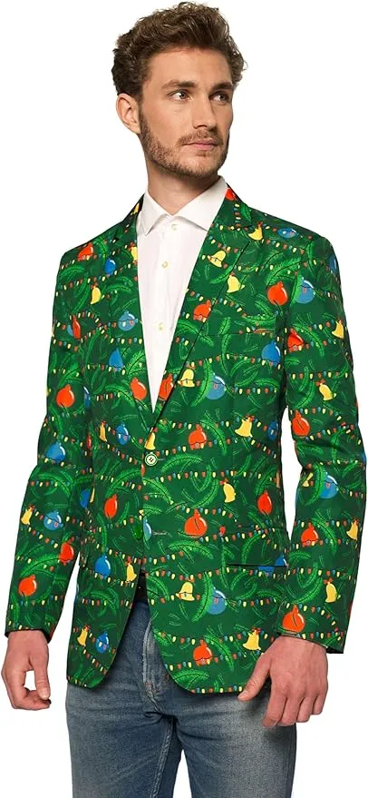 SUITMEISTER Men's Christmas Suit - Real Light Up Festive Outfit Slim Fit