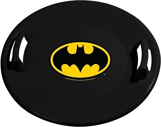 Slippery Racer Heavy-Duty Cold Resistant Downhill Pro Plastic Outdoor Winter Saucer Disc Snow Sled with Handles.