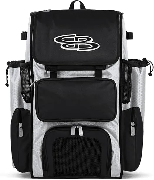 Boombah Superpack Bat Pack -Backpack Version (no wheels) - Holds up to 4 Bats - For Baseball or Softball