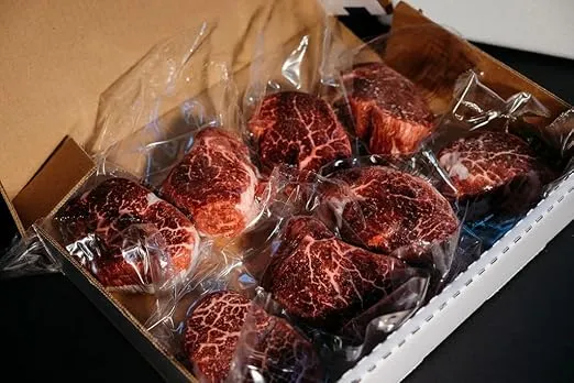 New York Steak & Seafood Frozen Fillet Mignons - USDA Choice Angus Filet Mignon - Handcut and Trimmed Frozen Fillet Mignon Steak (2 Fillet Mignons, 8oz.)