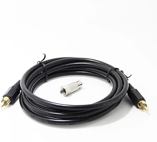 RCA Video Cable with RF TV Connector for Atari 2600 Jr 7800 Colecovision Intellivision 6ft