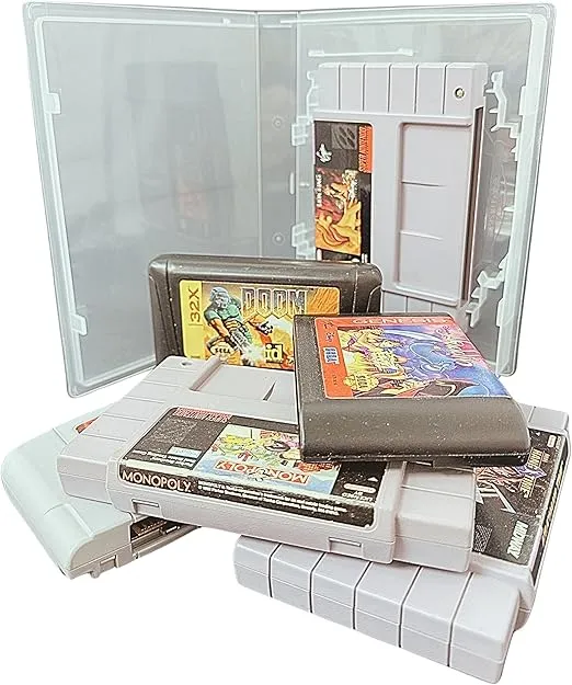 Protect and Organize Your Retro Video Game Cartridges with Universal Game Case (Pack of 5)