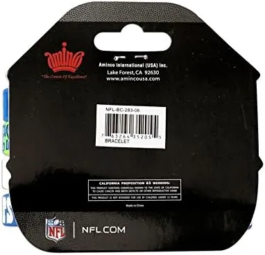 Aminco NFL Silicone Bracelets, 4-Pack